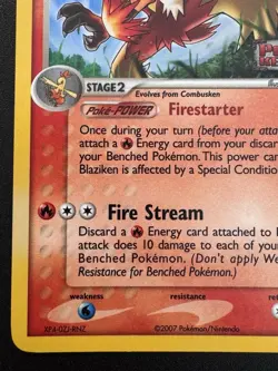 Blaziken 5/108 EX Power Keepers Pokemon Card Reverse Holo Foil Rare LP - Image 5