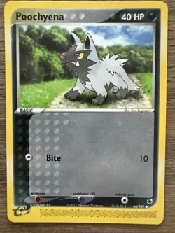 Pokemon Poochyena 63/109 Ex Ruby & Sapphire Card NM - Image 1