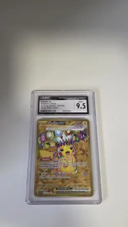 Pikachu ex 247/191 Sv08: Surging Sparks Holo CGC 9.5 Mint+ Graded Pokemon Card - Image 1