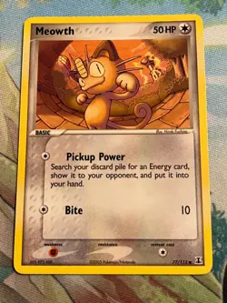 Pokemon Card TCG - Meowth - EX Delta Species - 77/113 - Common - Image 1