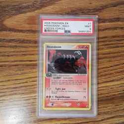 Houndoom 7/115 EX UNSEEN FORCES Holo Rare Graded Pokemon Card - PSA 9 - Image 1
