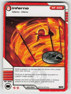 2011 LEGO Ninjago Masters of Spinjitzu - INFERNO Non Holo Card #30/81 - Image 1