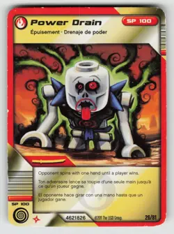 2011 LEGO Ninjago Masters of Spinjitzu - POWER DRAIN Non Holo Card #26/81 - Image 1