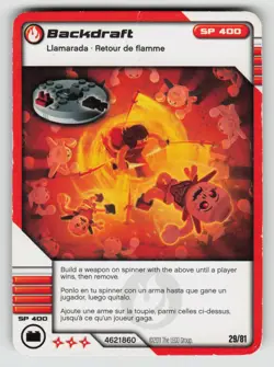 2011 LEGO Ninjago Masters of Spinjitzu - BACKDRAFT Non Holo Card #29/81 - Image 1