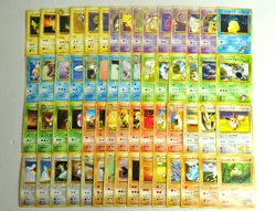 Pokemon card GYM Set LOT 60 Old Back TCG Japanese Magikarp Pikachu Slowbro etc.. - Image 1