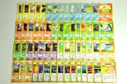 Pokemon card Base Set LOT 60 Old Back Non holo Japanese Jynx Pikachu Poliwag etc - Image 1
