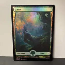 X 1 Forest FOIL Full Art Zendikar 280 MTG Magic The Gathering - Image 1