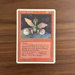 Dragon Whelp MP Fourth Edition 1995 Magic the Gathering MTG TCG - Image 1