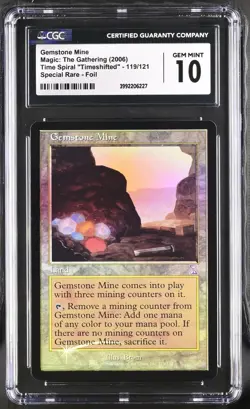 GEMSTONE MINE Timeshifted Foil CGC 10 MTG [Nostalgium] - Image 1