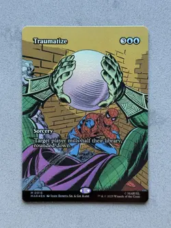 Traumatize Borderless #15 Poster FOIL - Marvel Spider-Man MTG Magic - NM - Image 1