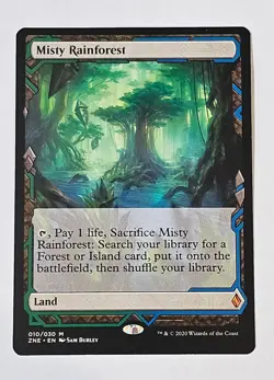 MtG Zendikar Rising Expedition MISTY RAINFOREST LP - Image 1