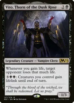 X 1 Vito, Thorn of the Dusk Rose NM-M M21 127 MTG Magic The Gathering - Image 1