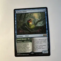 Elusive Otter // Grove's Bounty Foil (225) Wilds of Eldraine WOE MTG Magic - Image 1