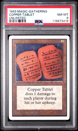 COPPER TABLET Unlimited PSA 8 Vintage MTG [Nostalgium] - Image 1