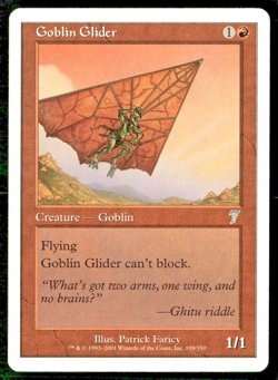 Goblin Glider MTG 7th Edition #189 Red Uncommon Creature - Image 1