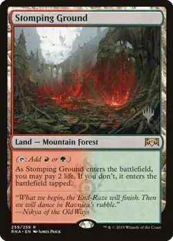 MTG: Magic: ***FOIL Stomping Ground NM (Promo Pack: Throne of Eldraine)*** - Image 1