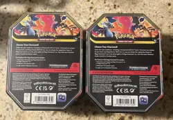 Pokemon 2026 Mega Charizard Tin SET OF 2 - Mega X & Mega Y - Factory Sealed - Image 2