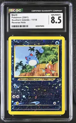 CGC 8.5 Marill 2001 Southern Islands 11/18 Reverse Holo Pokemon Card - Image 1