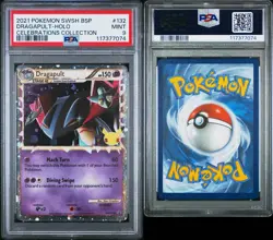 2021 POKEMON SWSH BLACK STAR PROMO CELEBRATIONS COLL #132 DRAGAPULT-HOLO - PSA 9 - Image 3