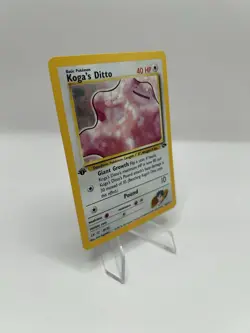 Pokemon TCG Gym Challenge 1st Edition Koga's Ditto Holo 10/132 SWIRL CLEAN - NM - Image 3