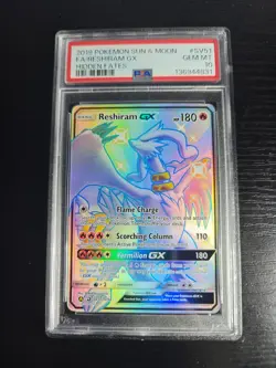 Pokemon Reshiram GX 2019 Hidden Fates Shiny Vault SV51/SV94 Full Art Holo PSA 10 - Image 1