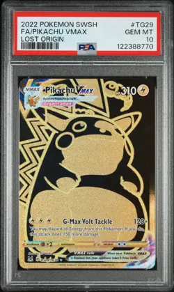 PSA 10 Pikachu VMAX TG29 Pokemon Sword & Shield Lost Origin Full Art - English - Image 1
