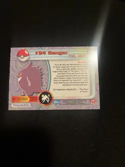 Topps Pokemon Gengar #94 Card TV Chrome Foil LP - Image 2