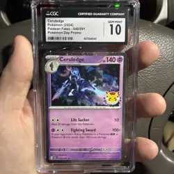 Pokemon TCG Ceruledge 040/091 Pokemon Day Promo CGC 10 - Image 1
