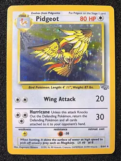 ALTERED - Pokemon TCG Pidgeot Jungle 8/64 Holo Unlimited Holo Rare - Image 1