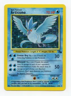 Pokemon TCG Articuno Fossil Holo Unlimited Rare NM- - Image 1