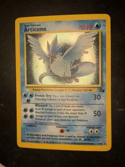 Pokemon TCG Articuno Fossil Holo Unlimited Rare NM- - Image 3