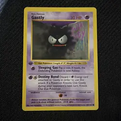 Gastly 1st Edition Base Set 50/102 WOTC Pokemon 1999 Shadowless - Image 1