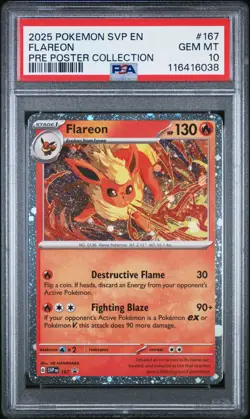 PSA 10 Flareon 167 SVP Cosmos Holo Promo Prismatic Evolutions Pokemon TCG - Image 1