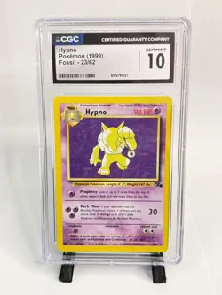 1999 Pokemon Fossil Hypno #23 CGC 10 GEM MINT - VINTAGE RARE WOTC - Image 1