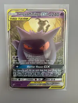 Pokemon Gengar & Mimikyu GX 53/181 Team Up Ultra Rare Holo HP240 English TCG - Image 1