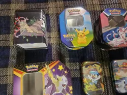 Lot of 15 Empty Pokemon Tins – Mini Tins + Window Tins + Collector Storage Tins - Image 2
