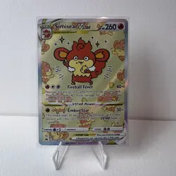 The Pokemon Company Simisear VSTAR GG37 Crown Zenith Ultra Rare Holo - Image 1