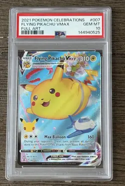 Pokemon Flying Pikachu VMAX Celebrations 007/025 Holo Ultra Rare PSA 10 GEM Mint - Image 1