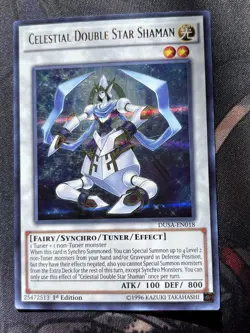Celestial Double Star Shaman DUSA-EN018 Duelist Saga 1st Edition LP - Image 1