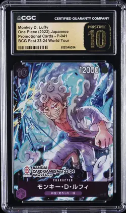 2023 ONE PIECE JPN FEST 23-24 WORLD TOUR MONKEY D. LUFFY CGC 10 PRISTINE - Image 1