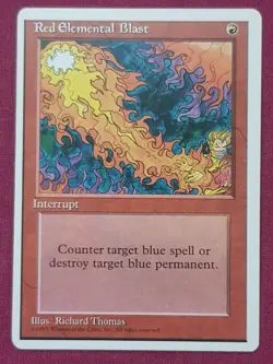 Magic The Gathering 4TH EDITION RED ELEMENTAL BLAST red card MTG FOURTH - Image 1
