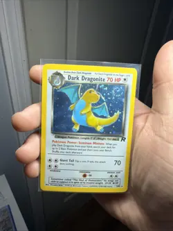 Pokemon Dark Dragonite Holo Rare TCG Card 5/82 Team Rocket With Swirl 💫💫💫 - Image 1