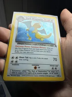 Pokemon Dark Dragonite Holo Rare TCG Card 5/82 Team Rocket With Swirl 💫💫💫 - Image 2