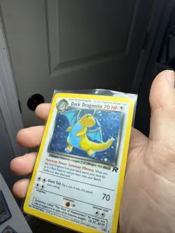 Pokemon Dark Dragonite Holo Rare TCG Card 5/82 Team Rocket With Swirl 💫💫💫 - Image 4