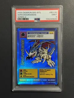 Digimon Digi Battle AeroVeedramon Bo-88 Holo Foil Card 2000 Bandai PSA 9 MINT - Image 1