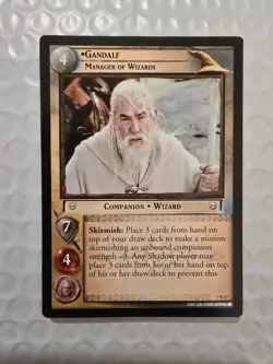 Gandalf Manager of Wizards Lord of the Rings TCG Rare Companion Card 7R37 - Image 1