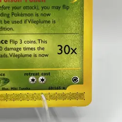 Vileplume 69/165 Pokemon Expedition Base Set Regular Card - NM - Image 4