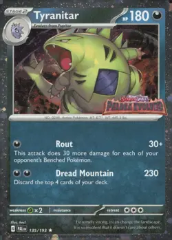 Tyranitar (Paldea Evolved Stamp) Promo Miscellaneous Cards & Products 135/193 NM - Image 1
