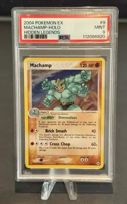 2004 Pokemon EX Hidden Legends English Card: PSA 9 - Machamp Holo #9/101 - Image 1