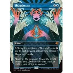 THOUGHTCAST (BORDERLESS) X4 Special Guests Magic MTG MINT CARD - Image 1